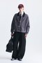 Sweatshirt with Metal-Embellished Button Closure - 2
