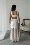 Women's White Lace Detailed Lined Skirt - 6