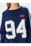 Brushed Inside, Striped, Relaxed-Fit, Raglan-Sleeve, Long-Sleeve, Crew-Neck Printed Sweatshirt - 5