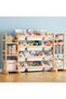 Bedside Headboard Shelf, Simple and Modern, Mini Size, with a Pair of Simple Nightstands and Wooden Storage Cabinets - 7