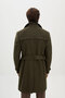 Straight Slim Fit Wide-Collar Double-Breasted Belted Wool Men’s Cashmere Melton Coat, Brown - 21347.26K - 6