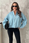 Women's Snow-White, Machine-Washable, Sequin-Trimmed, Lined Cotton Jacket