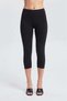 5-Pack Women's Modal-Elastane Below-the-Knee Capri Leggings - Stretch Fabric Cotton Casual Sports Leggings + Free Waistband - 2
