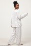 Ecru Rabbit-Print Soft-Touch Winter Knit Pajama Set 8086 - 4