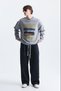 Oversize washable bicycle collar sweatshirt