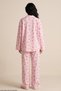 Soft-Textured Winter Knit Button-Down Pajama Set with Pink Plaid Pattern 8088 - 5