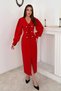Women's Red Satin Stretch Fabric Dress