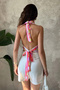 Women's Ecru Backless Blouse - 5