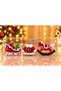 Set of 9 Christmas Tree Ornaments Featuring Santa's Sleigh and Rocking Horse Figures – Decorative Christmas Tree Ornaments, Santa's Sleigh and Rocking Horse Ornaments - 2