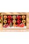 45 Christmas Tree Ornaments – Red and Gold with Glittery and Embossed Patterns, Christmas Decorations, Christmas Ornaments, Tree Baubles - 2