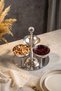 Diamond 3-Tier Stand with Base—Stainless Steel Cookie Jar, Chocolate Dish, Sauce Dispenser, and Serving Stand for Jams - 2