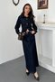 Women's Cotton Set with a Blue Denim Skirt - 2