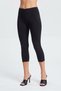 Set of 3 Women's Modal-Elastane Cotton Below-the-Knee Short Capri Leggings - Comes with a Free Gingham Band - 3