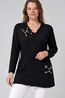 Women's Black Modal Tunic with Buckle Detail
