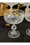 BOHEMIA CRYSTAL 6-PIECE SET OF SQUARE-CUT ICE CREAM BOWLS / MULTI-PURPOSE SERVING BOWLS, 200 ML - 6