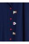 Peak New Season Navy Blue Shirt Collar Women's Pajama Set - 8