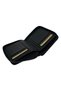 Mini Unisex Genuine Leather Sports Wallet with Zipper Closure and Snap Button, Black - 4