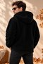 Unisex Hooded Plush Jacket: Winter-Weight, Thick-Textured, Button-Up, Double-Pocketed, Oversized Cardigan - 3