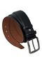 100% Genuine Leather Patterned 4 cm Buckled Belt Classic Men's Belt, Black - 2