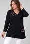 Women's Black Modal Tunic with Buckle Detail - 3