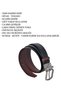 Brown and Black Genuine Leather Reversible Buckled Belt with a 3.5 cm Double-Sided Swivel Buckle - 5