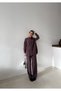 Women's Shirt with Bead Embroidery on Front, Standard Pants Size Suit - 4