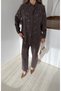 Women's Shirt with Bead Embroidery on Front, Standard Pants Size Suit - 7