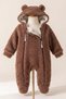 Premium-Quality Winter Plush Girls' and Boys' Baby Onesies - 3