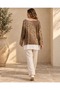 - Italian Leopard Print Tank Top Blouse with Sleeves - 4