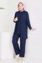 Crinkled Three-Piece Set NAVY BLUE - 2