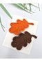Fall Oak Leaf Snap Button Set—Orange & Brown Maple / Oak Leaf-Shaped Hair Clips for Kids and Women (Set of 2) Hand-Knitted Fall-Themed Accessories - 6