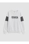 Peak New Season Gray Printed Boys' Thick Sweatshirt