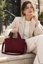 Vellora Burgundy Canvas Hand and Shoulder Bag - 2