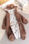 Premium-Quality Winter Plush Girls' and Boys' Baby Onesies - 6