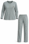 Women's Relaxed-Fit Cotton Pajama Set for Middle-Aged Women and Older, Style 306 - 2