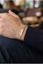 Men's Unos Model Adjustable Steel Bracelet with Beads - 2