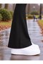 Flared Leggings with Brushed Inside Ruffles—Winter Girls' Casual, Comfortable for Everyday Wear - 5