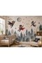 Superhero and City-Themed Kids' Room Wall Sticker Set – Moon and Star Design