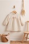 Girl's 100% Cotton Double-Layer Muslin Dress - With Floral Details