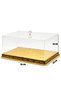 3-Piece Set of Clear Plexiglass Wedding Trousseau Boxes with Gold Embroidery—Large, Medium, and Small Sizes—Engagement, Wedding Vows, Bride and Groom Gift Boxes, Includes a Prayer Counter and Prayer Beads as Gifts - 2