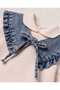 100% Knit Girl's Baby Denim Skirt and Sweater Set - 2