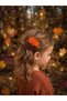 Fall Oak Leaf Snap Button Set—Orange & Brown Maple / Oak Leaf-Shaped Hair Clips for Kids and Women (Set of 2) Hand-Knitted Fall-Themed Accessories