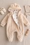 Premium-Quality Winter Plush Girls' and Boys' Baby Onesies - 4