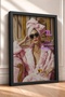 Il Dolce Far Niente Pink Furry Woman Framed Painting Italy Poster Wall Decor Itp008 - 2