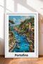 Portofino Sailboats on the Sea Framed Painting Italy Poster Living Room Kitchen Wall Decor Itp035