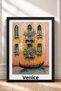 Venice Floral Balcony and Gondola Framed Painting Italy Poster Living Room Kitchen Wall Decor Itp041 - 3