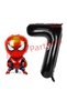 Spider-Man 7 Year Old Balloon and Black Number Balloon Birthday Party Set Spider-Man Balloon Set - 3