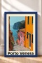 Porto Venere Street with Stairway Descending to the Sea Framed Painting Italy Poster Wall Decor Itp039 - 3