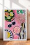 La Dolce Vita Written Pink Tableware Framed Painting Italy Poster Living Room Kitchen Wall Decor Itp004