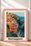 Riomaggiore Navy Blue Coast and Beach Houses Framed Painting Italy Poster Wall Decor Itp025 - 3